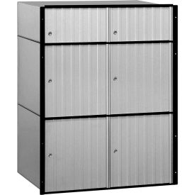 Aluminum Mailbox - 6 Doors, Standard System