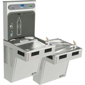 Elkay ezH2O Bi-Level ADA Cooler Bottle Filling Station, Filtered, Refrigerated, Stainless Steel