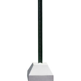 250 lbs. Concrete Base with 6' U-Channel Post, 18" Square Base, White