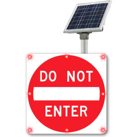 BlinkerSign Flashing LED Do Not Enter Sign 30"W Red Solar