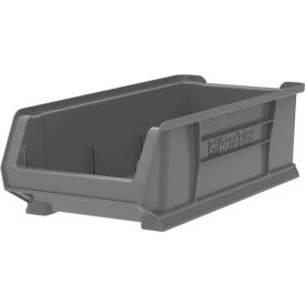 Plastic Super-Size Stacking Bin, 23-7/8"L x 11" W x 7"H, Gray