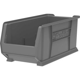 Plastic Super-Size Stacking Bin, 23-7/8"L x 11" W x 10"H, Gray