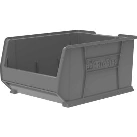 Plastic Super-Size Stacking Bin, 23-7/8"L x 18-1/4" W x 12"H, Gray