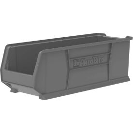 Plastic Super-Size Stacking Bin, 29-7/8"L x 11" W x 10"H, Gray
