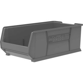 Plastic Super-Size Stacking Bin, 29-7/8"L x 16-1/2" W x 11"H, Gray