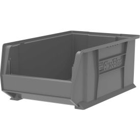 Plastic Super-Size Stacking Bin, 20"L x 12-3/8" W x 8"H, Gray