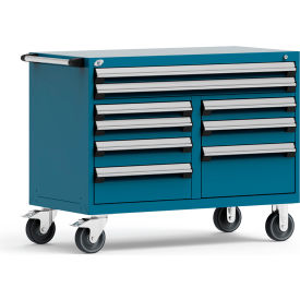 9 Drawer Mobile Multi-Drawer Cabinet - 48"Wx27"Dx37-1/2"H Everest Blue