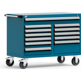 12 Drawer Mobile Multi-Drawer Cabinet - 48"Wx27"Dx37-1/2"H Everest Blue