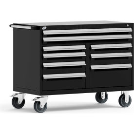 9 Drawer Mobile Multi-Drawer Cabinet - 48"Wx27"Dx37-1/2"H Black