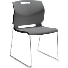 Armless Stacking Chair - Plastic - Shadow Gray