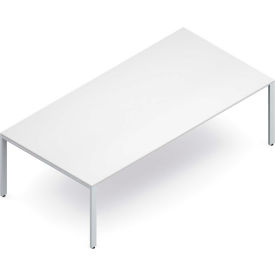 Global Conference Table - Laminate - 96"W x 48"L - White w/ Tungsten Frame