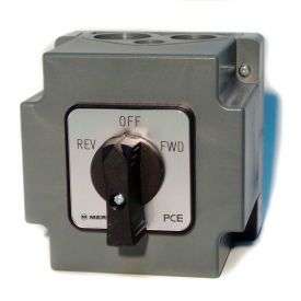Reversing Switch, Spring-Return Lever Handle, 20A, 3-POLE, Encl.