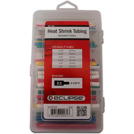 Heat Shrink Tubing, 4"L, Assorted, 160 Pcs