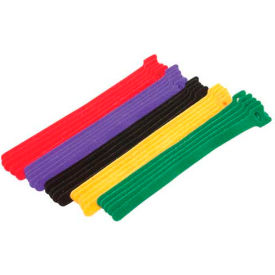 Hook & Loop Cable Tie Assortment, 8"L x 1/2"W, Assorted