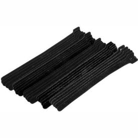 Cable Tie, Hook Tape, 8"L x 1/2"W, Black, 25/Pk