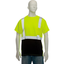 Class 2 Black Bottom T-Shirt with Pocket Yellow, 5XL