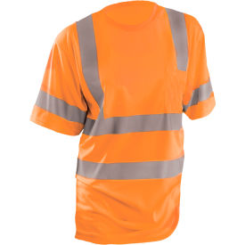 Class 3 Classic Wicking Birdseye T-Shirt with Pocket Orange, M