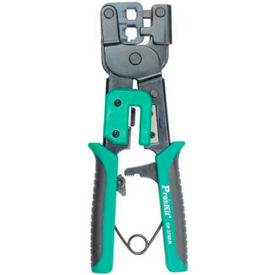 Ratcheted Modular Plug Crimper, For Use W/6 & 8 Position Plugs, Gray/Blue