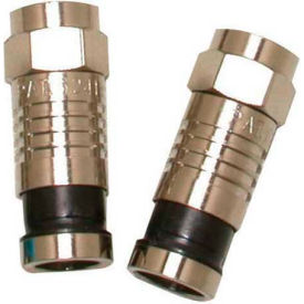 F Connector RG6/U, Black, 100/Pk