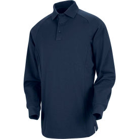 New Dimension Unisex Long Sleeve Special Ops Polo Shirt Dark Navy Size L
