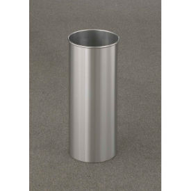 7 Gallon Open Top Wastebasket, Satin Aluminum New Yorker Collection