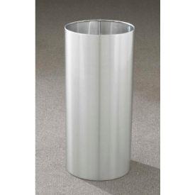 11 Gallon Open Top Wastebasket, Satin Aluminum, New Yorker Collection - 1223-SA