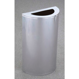Steel Half Round Wall Mount Trash Can, 14 Gallon, Bronze Vein