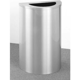 Aluminum Half Round Can with Satin Aluminum Finish