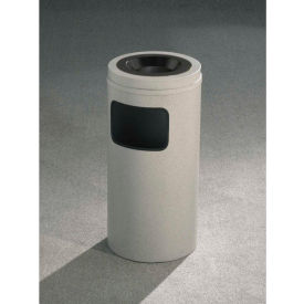 10 Gallon Ash/Trash Receptacle w/Sand Cover, Satin Black