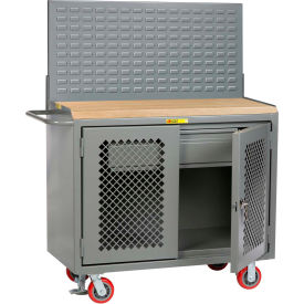 Mobile Service Workbench w/ Drawer & 2 Doors, 48"W x 24"D, Gray