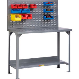 48"W x 24"D Fixed Height Welded Steel Workbench, Lower Shelf