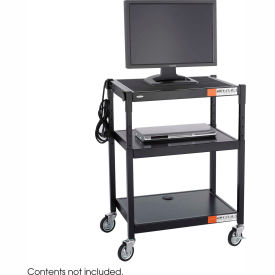 Steel Adjustable Height AV Cart