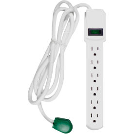 Surge Protected Power Strip, 6 Outlets, 15A, 160 Joules, 6' Cord
