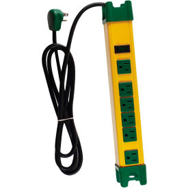 Safety Surge Protected Power Strip, 6 Outlets, 15A, 250 Joules, 6' Cord