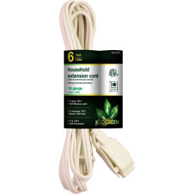 6 Ft Household Extension Cord - White
