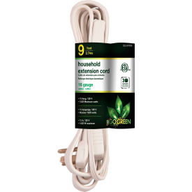 9 Ft Household Extension Cord - White