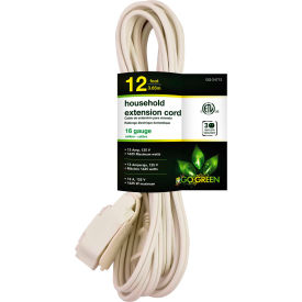 12 Ft Household Extension Cord - White