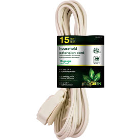 15 Ft Household Extension Cord - White