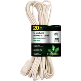 20 Ft Household Extension Cord - White