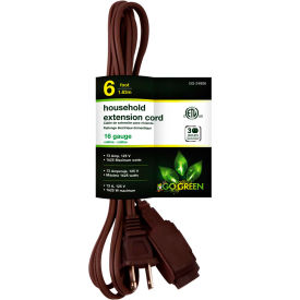6 Ft Household Extension Cord - Brown