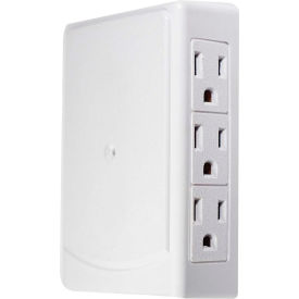 6 Outlet Side Mount Wall Tap - White