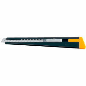 180 Metal Body Slide Mechanism Utility Knife w/ Blade Snapper - Black/Yellow