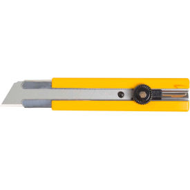H-1 Rubber Inset Grip Ratchet-Lock Utility Knife - Yellow