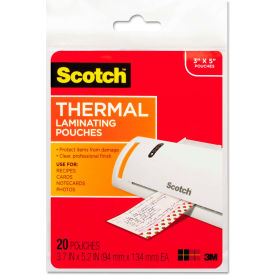Index Card Size Thermal Laminating Pouches, 5 mil, 5 3/8 x 3 3/4, 20/Pack