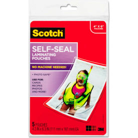 Self-Sealing Laminating Pouches, 9.5 mil, 4 3/8 x 6 3/8, Photo Size, 5/Pack