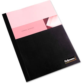 Thermal Binding System Covers, 3/8" Cap, 11 x 8 1/2, Clear/Black, 10/Pack
