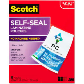 Self-Sealing Laminating Pouches, 9.5 mil, 8 1/2 x 11, 25/Pack