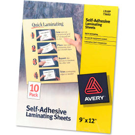 Clear Self-Adhesive Laminating Sheets, 3 mil, 9 x 12, 10/Pack