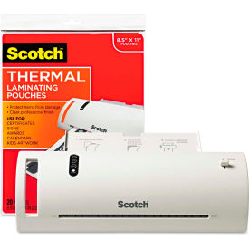 Thermal Laminator Value Pack, 9" W, with 20 Letter Size Pouches