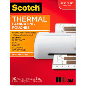 Letter Size Thermal Laminating Pouches, 5 mil, 100/Pack